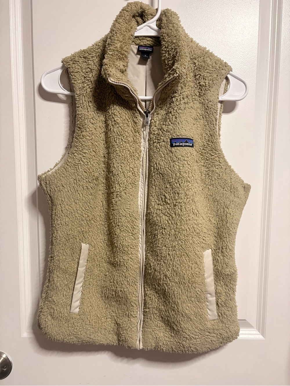 Patagonia Olive Green Sherpa Fleece Vest